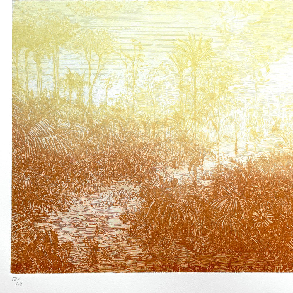 Tangerine Jungle (intaglio)